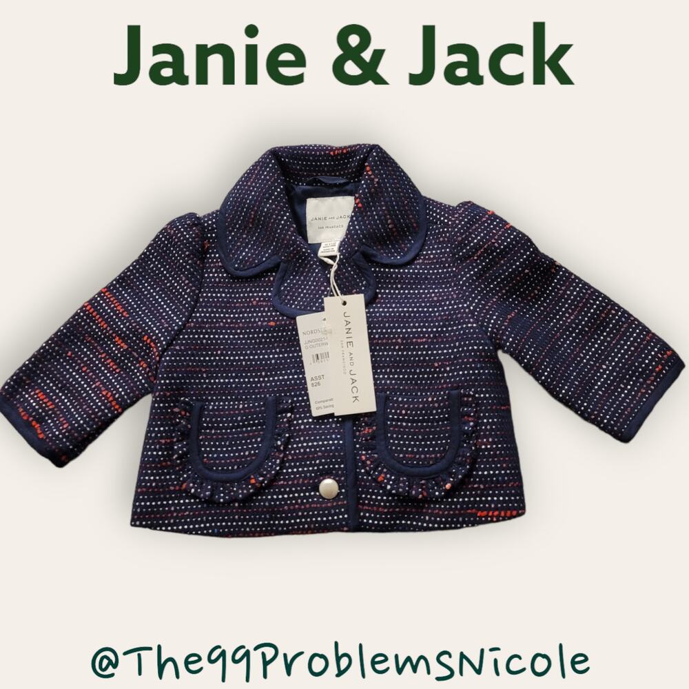 Janie and Jack Bouclé Ruffle Pocket Jacket